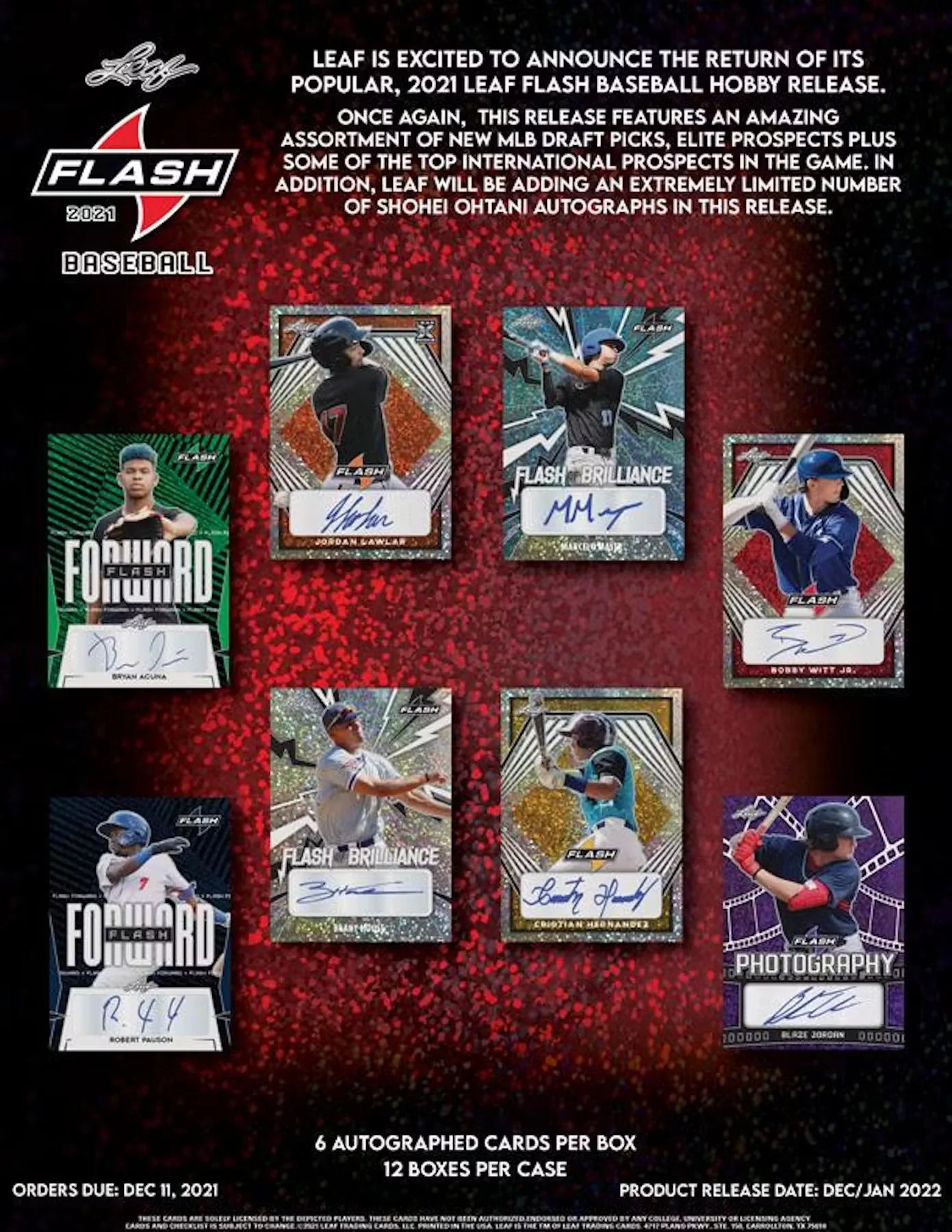 2021 Leaf Flash Baseball Hobby Box - Image 3