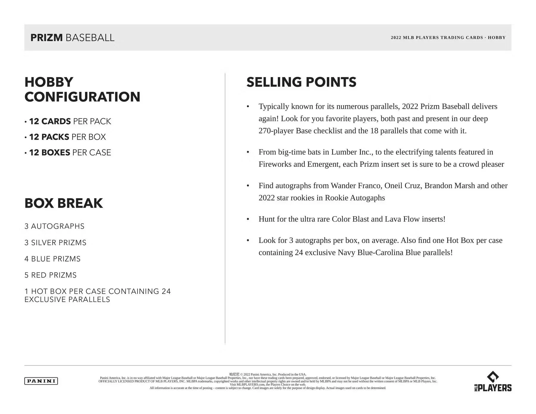 2022 Panini Prizm Baseball Hobby Box - Image 3