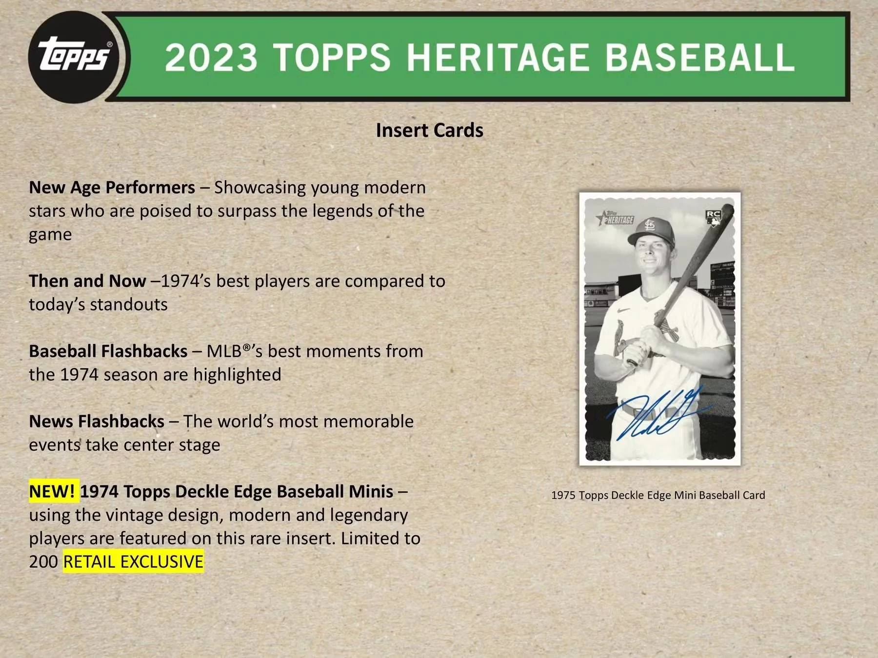2023 Topps Heritage Baseball Hanger Box - Image 8